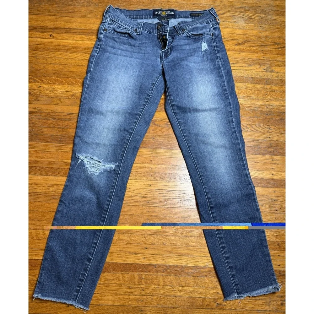 Lucky Brand Charlie Skinny Women's Stretch Size 2/26 Medium Wash Blue Jeans